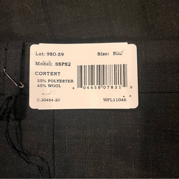 NWT WESTPORT MEN’S BIG AND TALL DARK GREY PLEATED WOOL PANTS - Picture 4 of 5